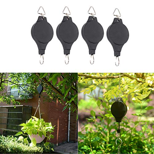 4x Gancho Retrátil Da Planta Ajustável Gancho Para Vasos Flor Dos Plantadores