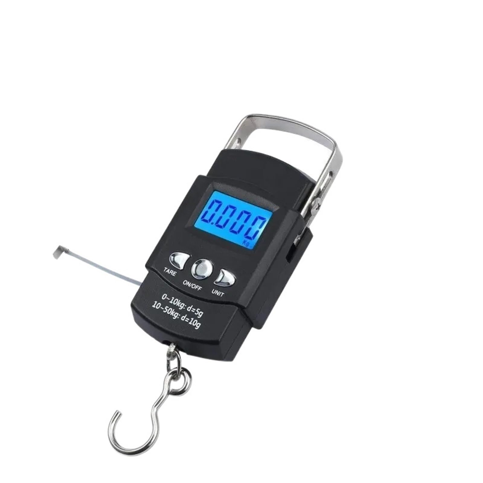 Cyfrowa Waga Do Zawieszania Z Odlewaną Aluminiową Obudową, Ręczny 50/200/300Kg Mini Dźwig Hakiem Polowania Na Farmie Wędkarstwo Świeżym Powietrzu(50kg)