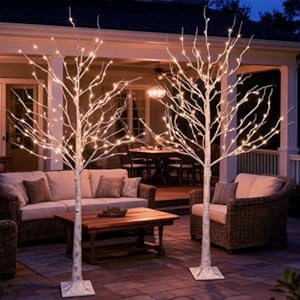 Lighted Birch Tree Set 6ft*2 with 3...