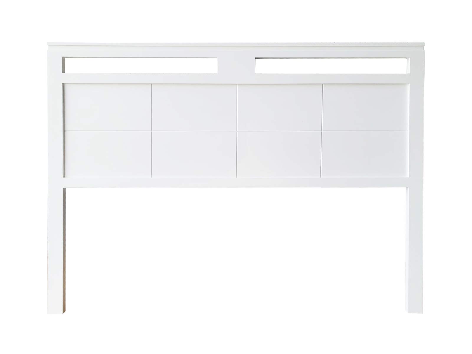 cabecero Siena Fabricado en Madera Maciza de Pino insigni Acabado en Blanco (para Cama de 150 (160 x 120 cm), Doble Hueco)