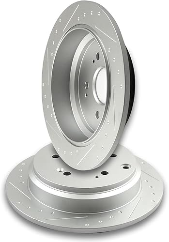 Miniatura 995 de SCITOO Juego de 2 frenos de freno ranurados traseros para Chrysler Town & Country, 08-16 para Dodge Grand Caravan, 09-13 para Dodge Journey, 12-15