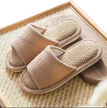 Amazon Co Jp スリッパ ルームシューズ 室内履き 麻 滑り止め 抗菌防臭 洗えるおしゃれ 静音 超軽量 男女兼用 春夏 綿麻 洗濯可 来客用 部屋用 オフィス用 レザーピンク 37 38ヤード シューズ バッグ