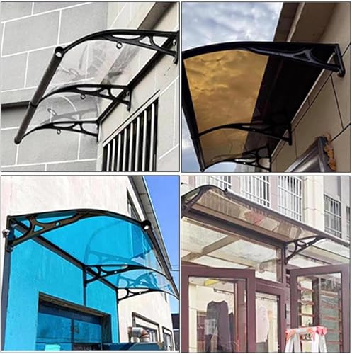Auvent de porte résistant aux intempéries avec toit polycarbonate - 8