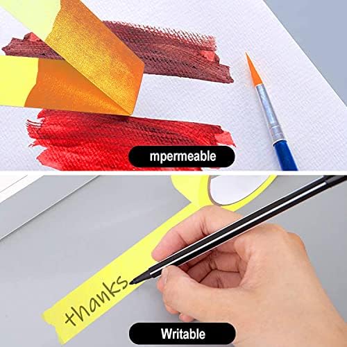 NORTHERN BROTHERS Painters Masking Tape,Indoor Painting and Decorating Masking Tape Yellow Artrist Decorators Tape 10 Rolls For Keep Surface Sharp Lines and Crisp Edges 24mm x 20m
