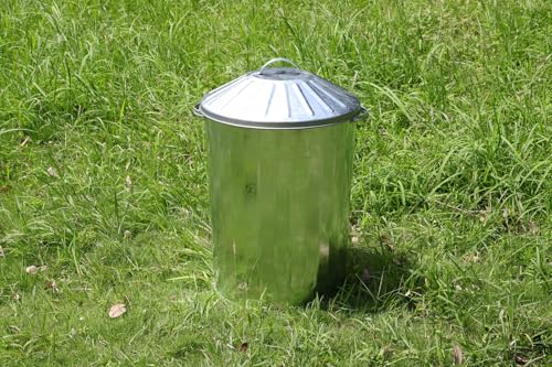 CrazyGadget 90 Litre 90L Extra Large Galvanised Metal Dustbin Kitchen House Garden Storage Unit Bin. - Image 2