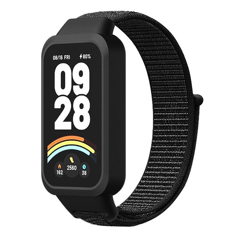 Pulseira de relógio xDfind com capa de plástico integrada de nylon para Xiaomi Smart Band