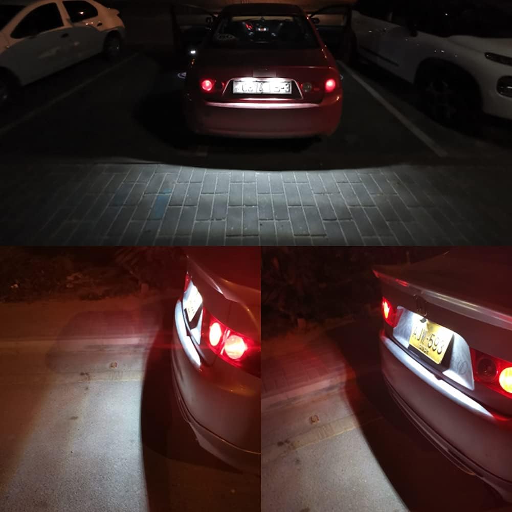 2Pcs LED License Plate Lights Number Lamp for Hon'da Civic Accord Odyssey Acura Powered by High Power SMD Xenon White LED Error Free