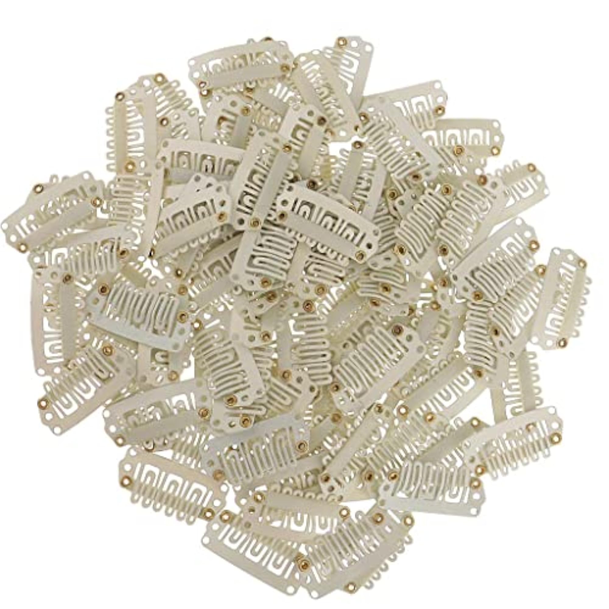 200 Pieces Metal Snap Clips for Hair Extensions