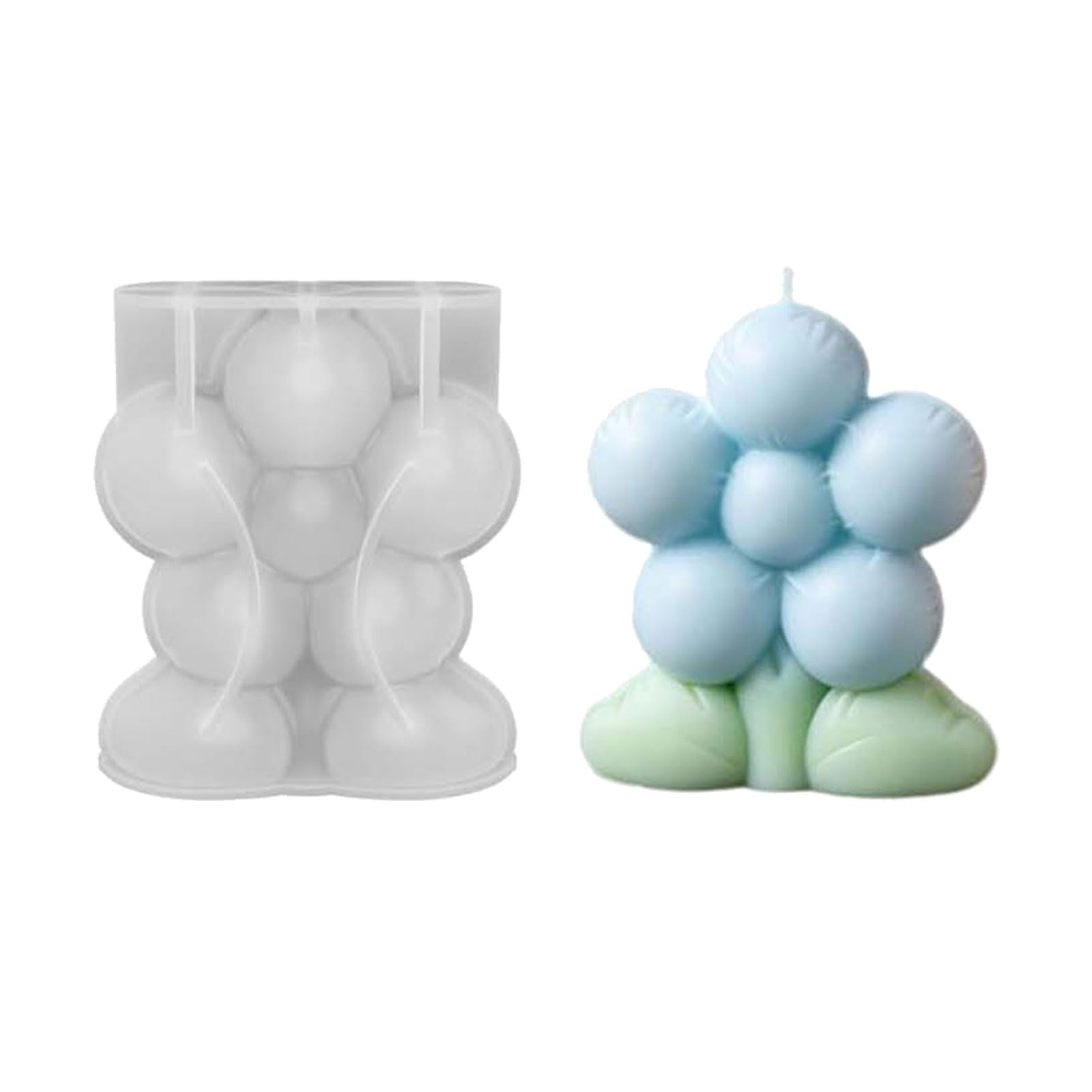 Yhplxyuus 3D Balloon Flower Silicone Molds Food Grade Silicone Easy Demolding for Resin Casting Soap Chocolate Baking Elastomer Flower Cast