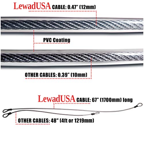 image for LewadUSA Bike U Lock with Extra Long 5.5-feet (12mm x1.7m) Bicycle Loc