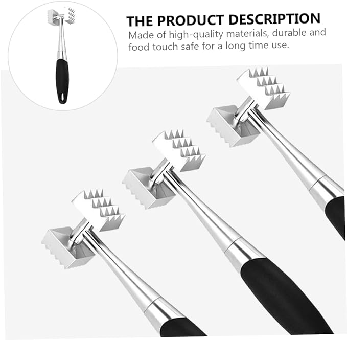 Martillo Ablandador de Carne ABOOFAN Zinc Alloy Doble Cara miniatura 9
