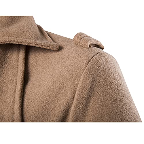 XIAOJU Trench da Uomo Parka Doppio Petto