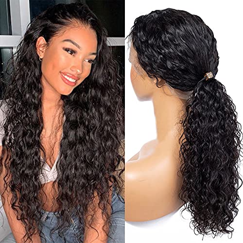 Reaktack Water Wave Lace Front Wigs Human Hair 9A 150% Density 13X4 Brazilian Wet and Wavy Virgin Human Hair Lace Frontal Wigs Pre Plucked with Baby Hair(20 Inch)