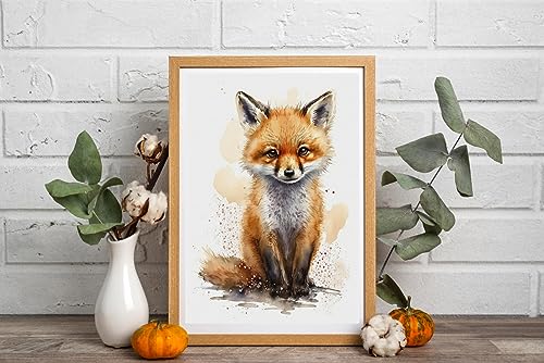 Image of Moohue Stamped Cross Stitch Kits for Adults Beginners Animal Fox Counted Cross Stitch Kits for Adults Advanced 14 Count (Animal 8)