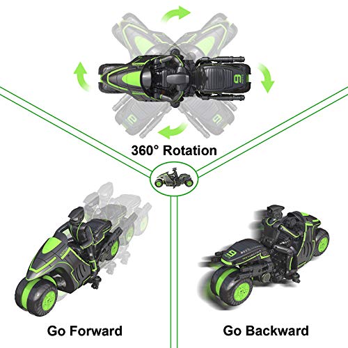 image for VNOOKY Remote Control Car Toys for Boys, RC Car Stunt Motorcycles 2.4G