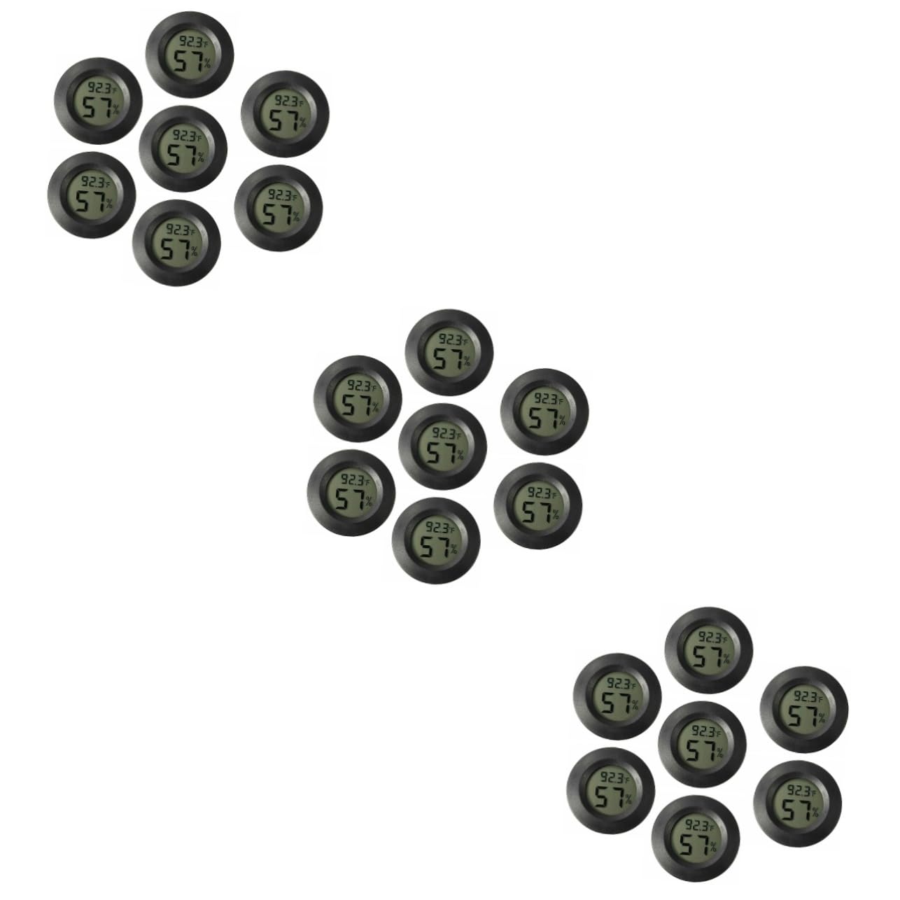 Sosoport 21piezas Digital De Humedad Para Terrarios De Reptiles Medidor De Temperatura y Humedad Para Invernaderos y Interiores