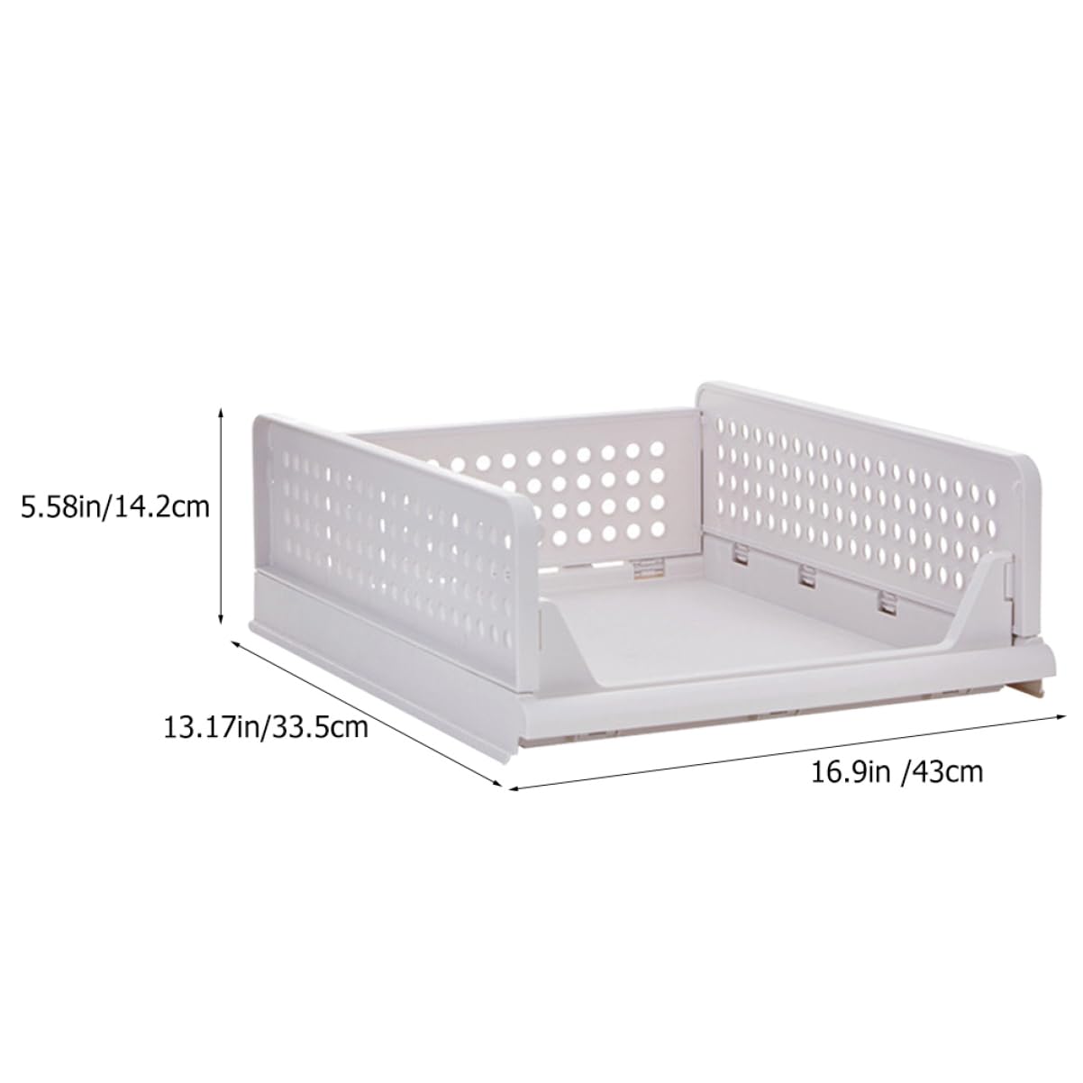 Este Paquete de 2 Cajas de Almacenamiento de plástico apilables - cajones Plegables para Ropa y Accesorios - soluciones para Ahorrar Espacio en armarios y organización del hogar