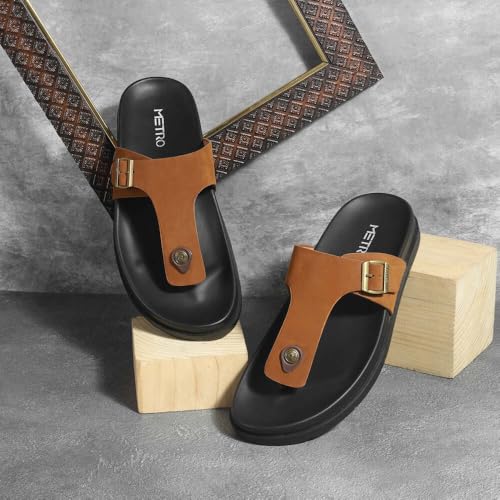 Image of Metro Men Flat Casual /Comfort Synthetic Leather Chappal