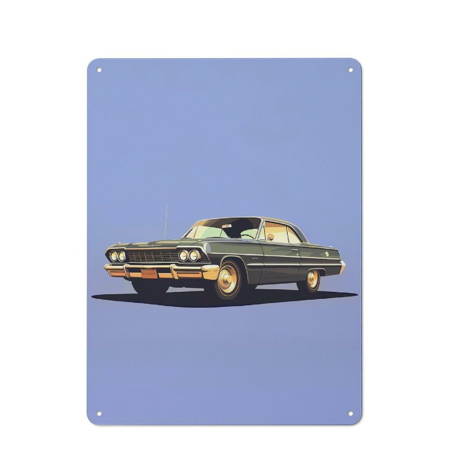 Junmoney Legend Impala Vintage Metal Sign 40X30cm, Nostalgic Pub Wall Decor For Pub, Home Bar, Shed Or Man Cave