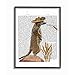 Stupell Industries Meerkat in a Cowboy Hat Book Page Black Framed Wall Art, 11 x 14, Multi-Color