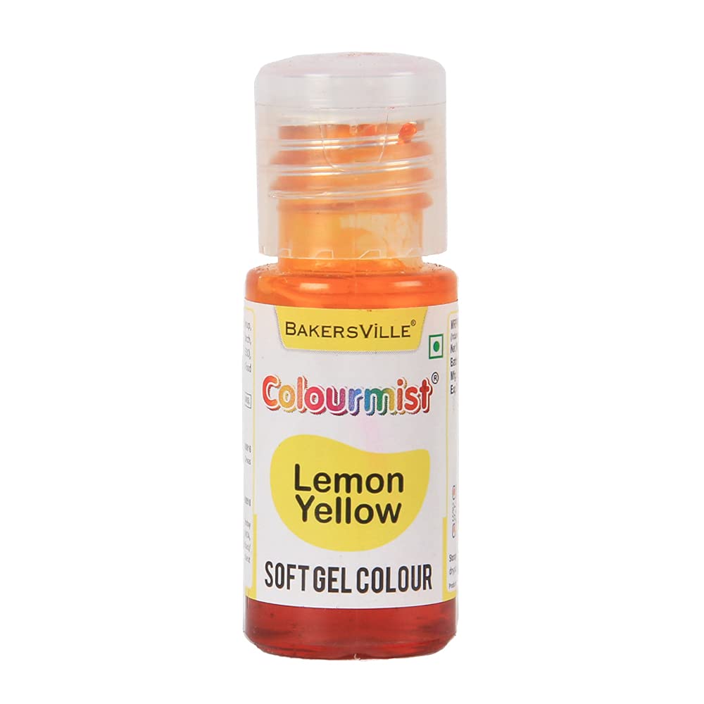 Colourmist Soft Gel Paste Food Color, (Lemon Yellow), 20g | Edible Gel Colour For Fondant/Dessert/Baking |