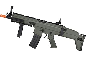 Green Full-Size Spring-Powered Soft Air Scar-L Licensed Airsoft Rifle