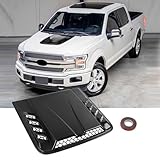 DEERMOTO Universal Engine Hood Air Vent Decorative,Car Hood Vents Sticker,Decoration Air Vent, Universal for Most Cars(Black)