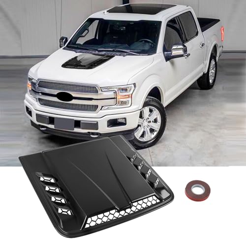 Image of Universal Car Hood Vent,Car Engine Hood Vents,Hood Scoop Air Vent for Trucks, Suit for Dodge Ram 1500 2500 3500,Chevy Silverado, F-150, F-250, F-350(Black)