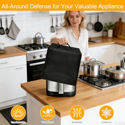 Image of Air Fryer Cover Dust Cover Compatible with Gourmia Air Fryer 7 Qt Large Capacity GAF778 GAF798 GAF716 13.4 inch* 10.6 inch*13.8 inch Heat-Resistant Waterproof Dust-proof Kitchen Appliance Covers