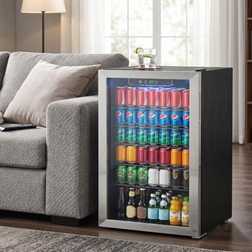 Image of DOGHLY 3.1 Cu.ft Mini Fridge Glass Door, 126 Cans Beverage Refrigerator