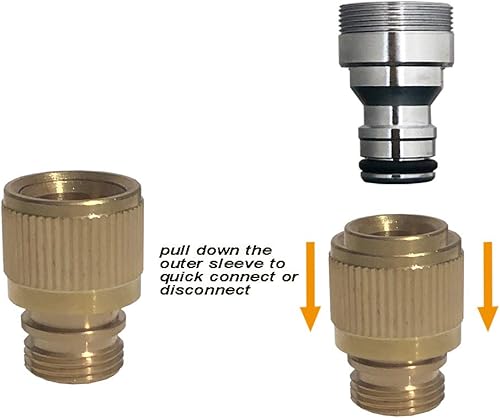 Miniatura 5 de Manguera de ducha de desconexión rápida para grifo de fregadero, accesorio de manguera de grifo interior para bañera, baño y cocina