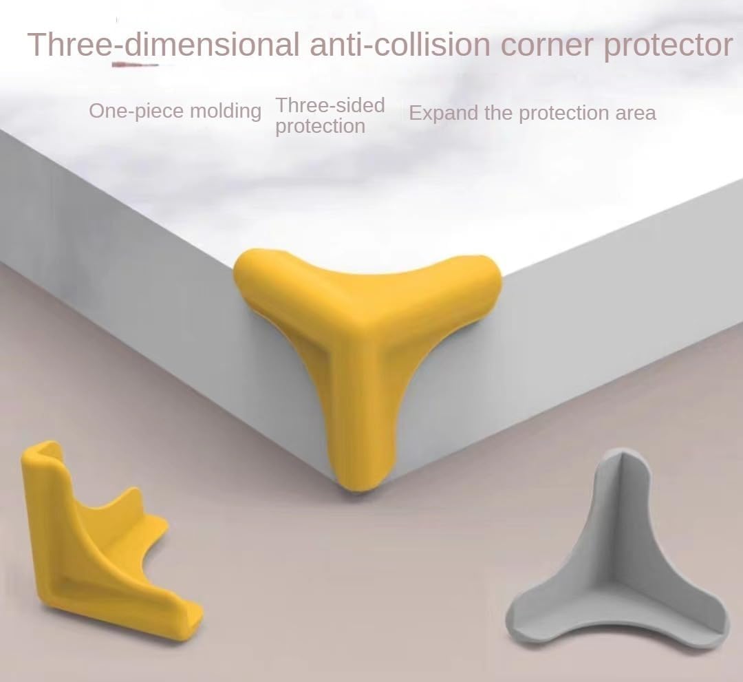 Corner Protectors for Safety Child Kids,Silicone Anti-Collision Corner Protector,Corner Guard Protector 4-Piece Set,Edge Protecto Suitable for Range Hood;Kitchen;Furniture;Table;Walls.HAILANA (Gray)