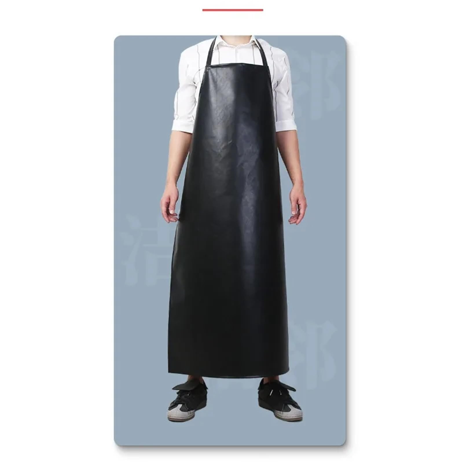 delantal cocina Use cintura extendida trabajo for adultos impermeable a prueba de aceite negro delantal cuero suave hombres mujeres cocina hogar