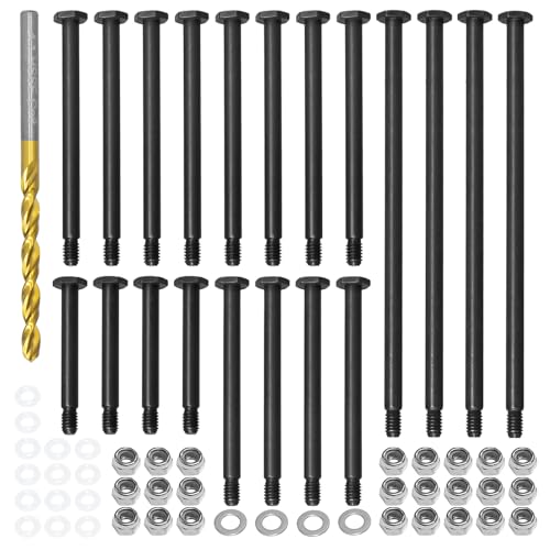 LRFHL Suspension Pin Set Steel Front Rear Suspension Arm Pin Screw Set RC Upgrade Parts Repair Kit for TRAXXAS 1/5 X-MAXX 6S/8S 1/6 XRT RC Car