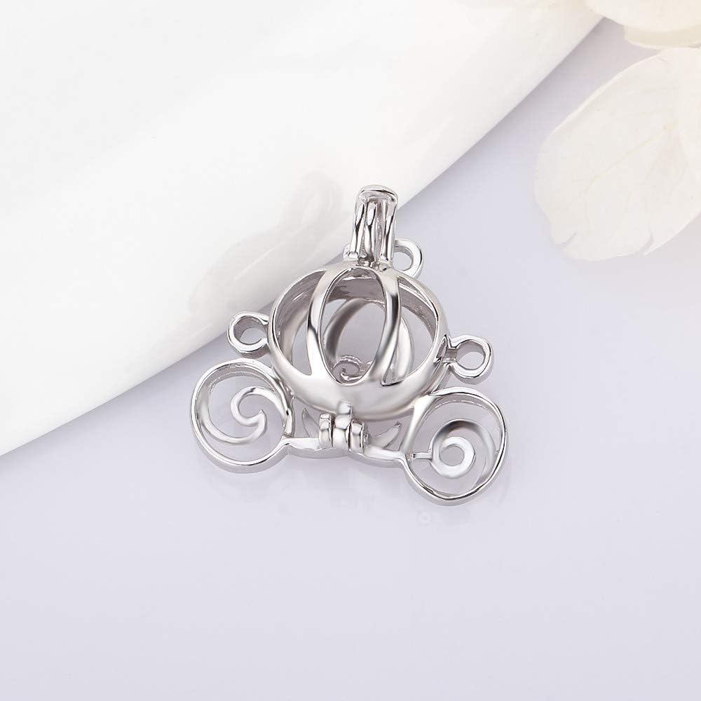 925 Sterling Silver Carriage Cage Pendants Crafting Charm for DIY Necklace Bracelet Jewelry Making - Image 2