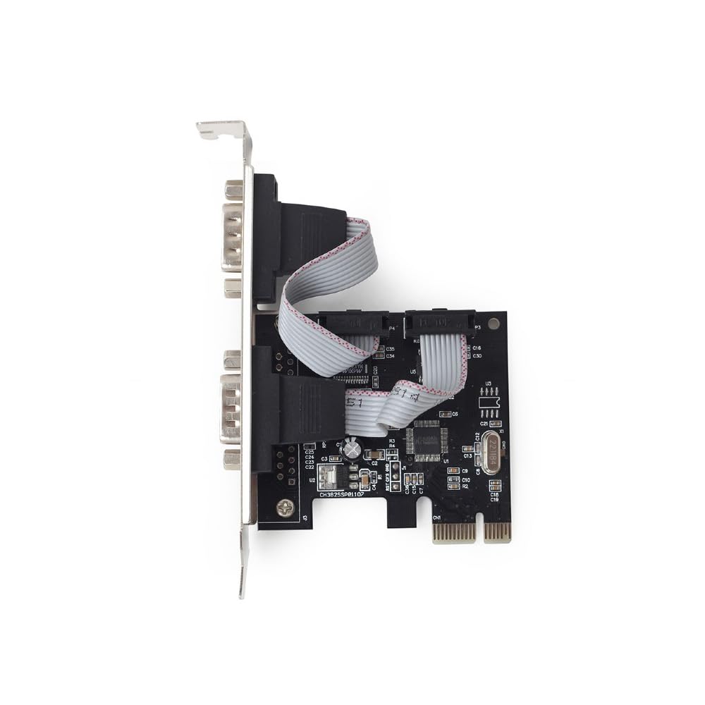Gembird Spc-22 Tarjeta Y Adaptador De Interfaz Interno De Serie - Accesorio (Pcie, De Serie, Perfil Bajo, Rs-232, Wch382, Negro)