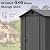 Devoko 4x6 FT Outdoor Storage Plastic Shed, Waterproof Resin Garden Shed with Lockable Door, Floor & Window, All-Weather Tool Shed for Backyard, Patio, Lawn, Poolside, Dark Gray