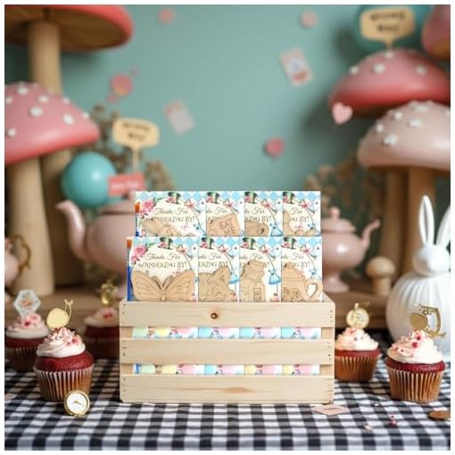 12 Pack Alice Party Favors - Paint your own wooden magnet - Image 6