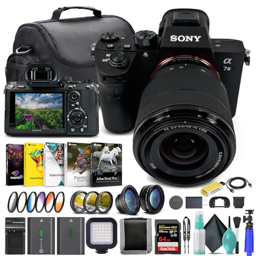 Sony Alpha a7 III Mirrorless Digital Camera with 28-70mm Lens ILCE7M3K/B, 64GB Memory Card, 2 x NP-FZ-100 Battery, Corel Photo Software, Case, External Charger, Card Reader, and More