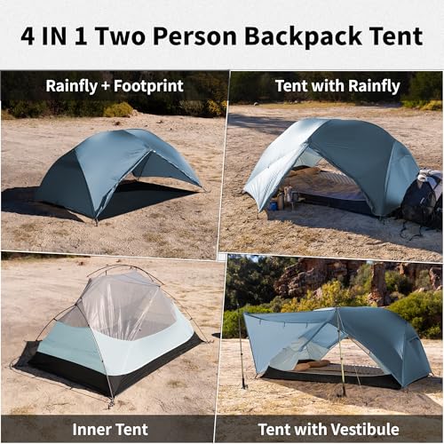 Image of Naturehike Mongar Upgraded 1 /2 /3 Person Backpacking Tent,Waterproof Lightweight Camping Tent with Footprint