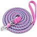 Mycicy Rope Dog Leash - 6ft Mountain Climbing Pink Dog Leash - Reflective Nylon Braided Heavy Duty Dog Training Leash for Large and Medium Dogs Walking Lead(pink)