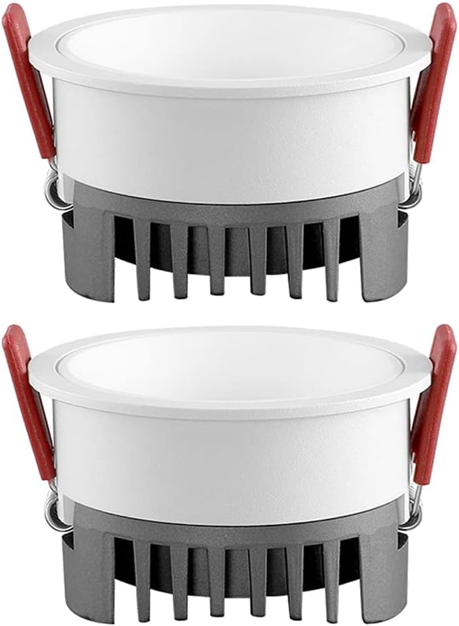 Canless Gimbal Downlight,Pack of 2,5W,7W,12W,15W Led Recessed Ceiling Lamp 2in 2.5in 3in 4in Rotatable Bull's Eye Light,retrofit Eyeball Spotlight