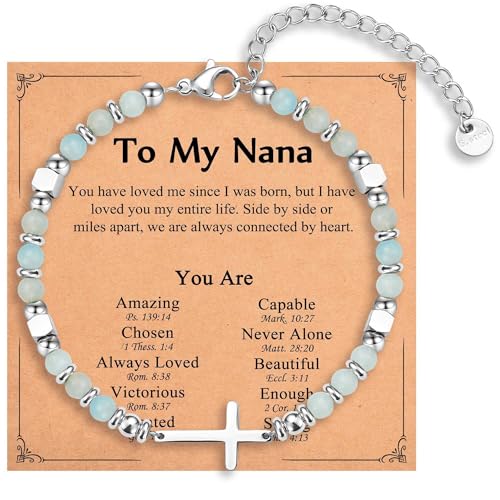Image of Religious Cross Bracelet for Women Girls, Christian Gifts for Daughter Granddaughter Sister in Christ Friend Niece on Birthday Christmas Easter Valentines Day Graduation
