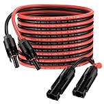 Proster Solar Panel Extension Cable 6m 6 mm² with IP68 Waterproof 10 AWG Solar Cable for Solar Panels Photovoltaic Cable with Female and Male Connectors