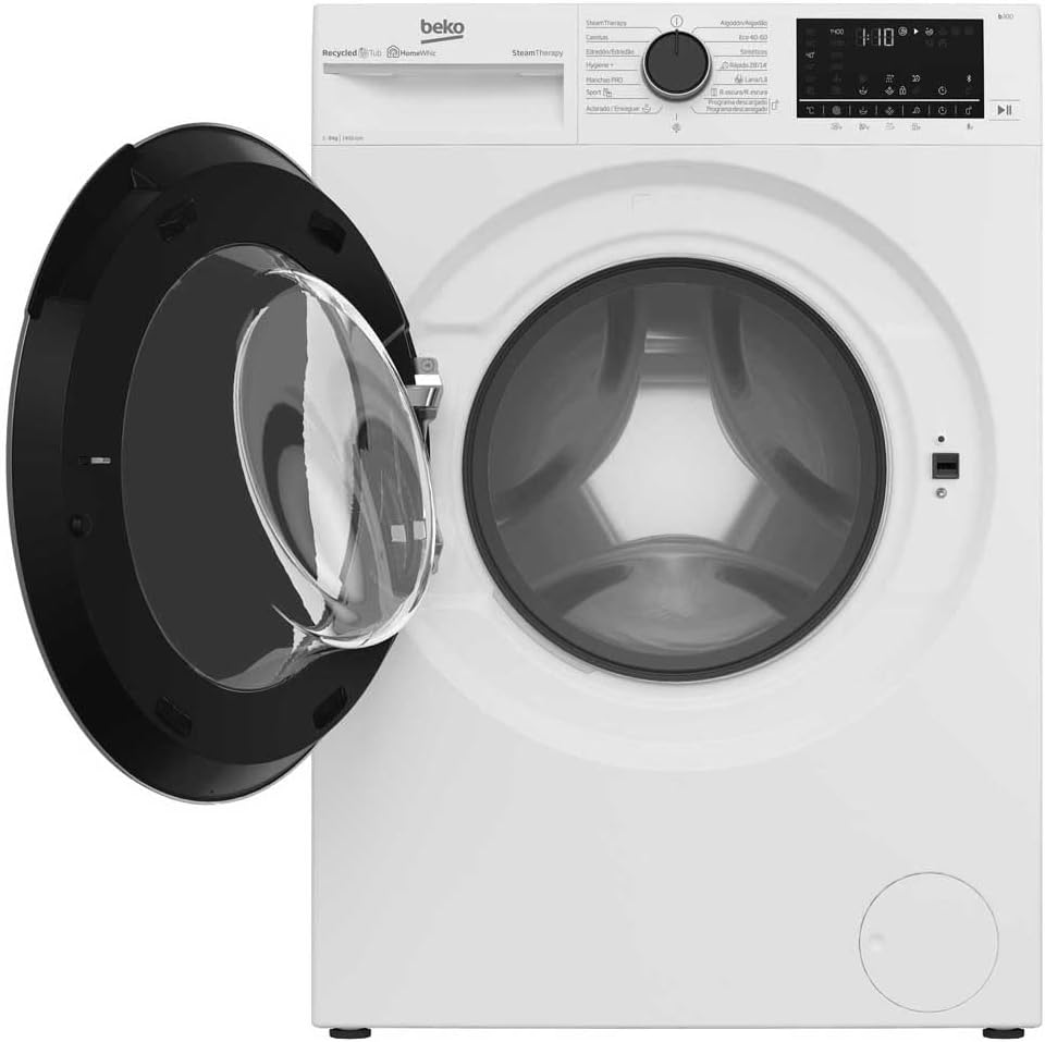 Beko B5WFT59415W washing machine with door open