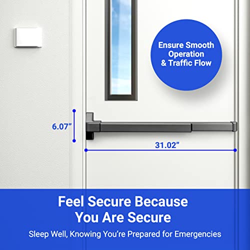 Panic Bar - Push Bar For Exit Doors & Locking Lever With Keys - Ul Listed Grade 1 - Ada Certified With Detailed Instructions (Black) - Fortstrong Fs950 #TOP7