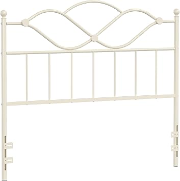 Elephance Queen Size Headboard Only,Vintage Platform Headboard for Queen Size Bed Frame Country Style, Height Adjustable,Sturdy and Stable, Easy Assembly, Sand White