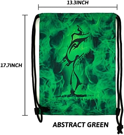 Drawstring Bag-Printing Abstract Green Drawstring Backpack Sports Gym Backpack Swimming Travel Backpack for Men & Women 3 Drawstring Bag-Printing Abstract Green Drawstring Backpack Sports Gym Backpack Swimming Travel Backpack for Men & Women