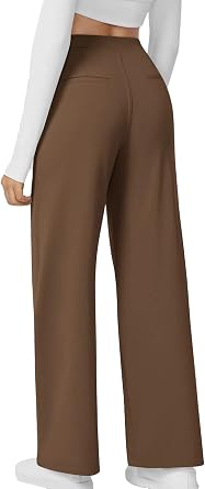 High Waisted Work Pants for Women Business Casual Outfits Office Dress Pants Trousers with Pockets