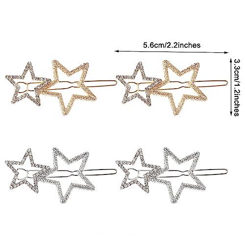 Teaaha 549097_1-US-ZZ 4Pcs Star Hair Clips, Metal Hair Barrettes thumb #1